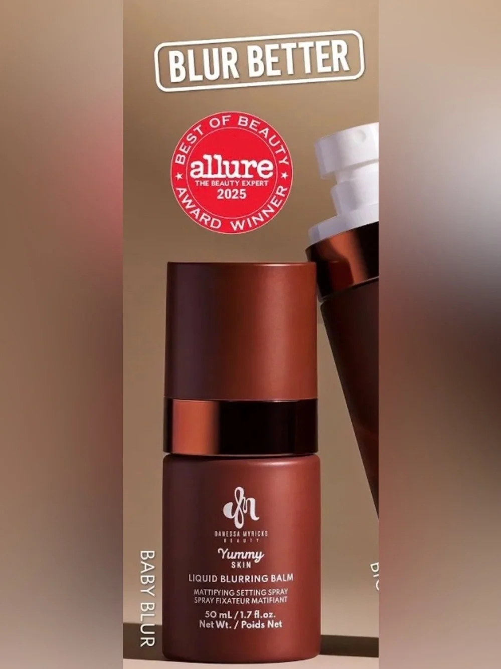 Danessa Myricks Beauty Yummy Skin Liquid Blurring Balm Setting Spray — Brown